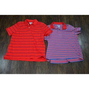 Men's Sun River Clothing Company Striped Polos Size XL Red & Blue Lot of 2